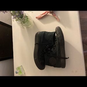 Black monochrome chuck taylors